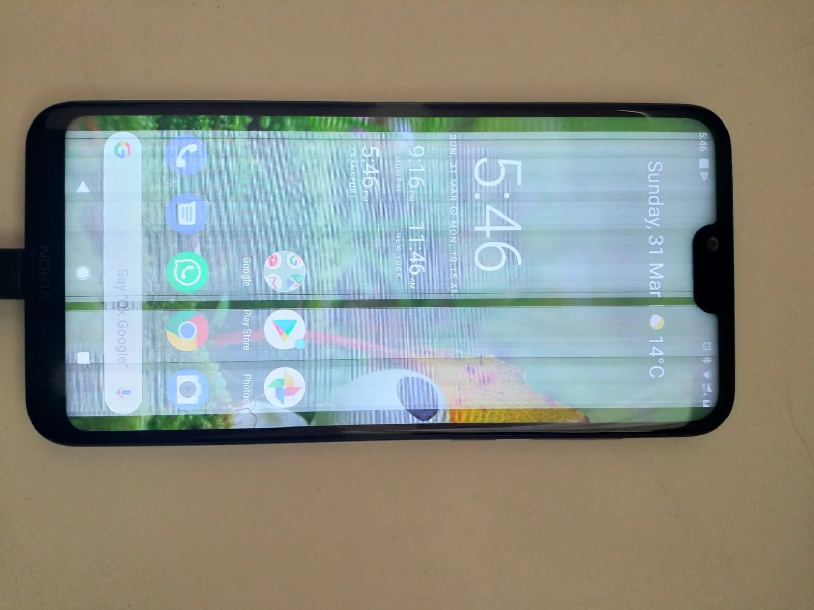 arreglar líneas verticales en un teléfono Android