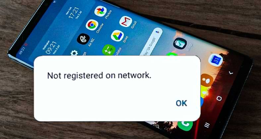corregir el error " No registrado en la red " en Android