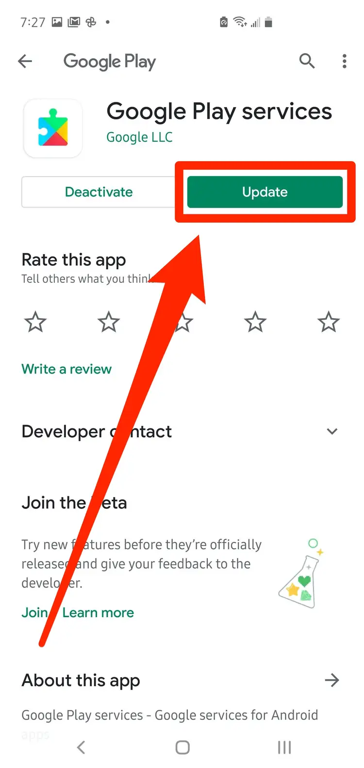 update google play service