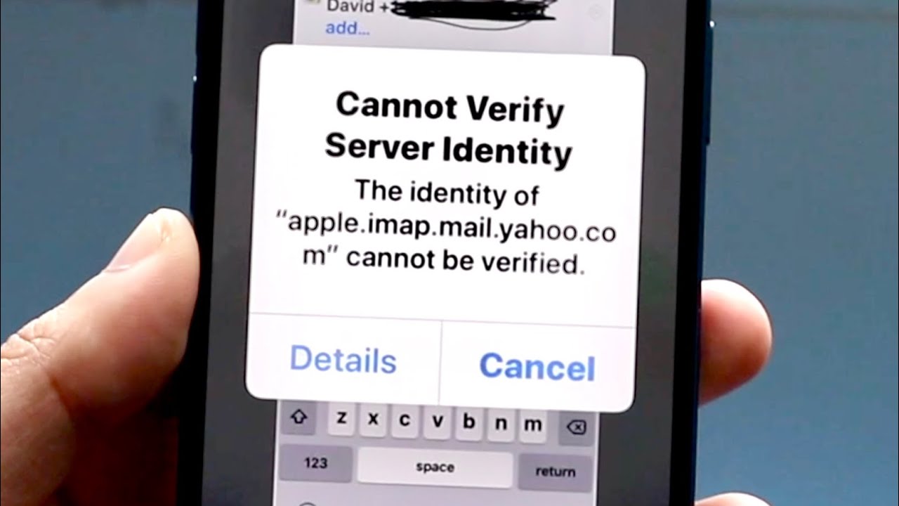 Arreglar 'No se puede verificar la identidad del servidor' En iPhone